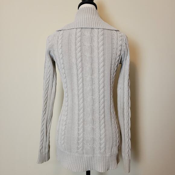 Fenn Wright Manson Size S Cable Fisherman Knit Shawl Collar Cardigan Sweater - Picture 6 of 16